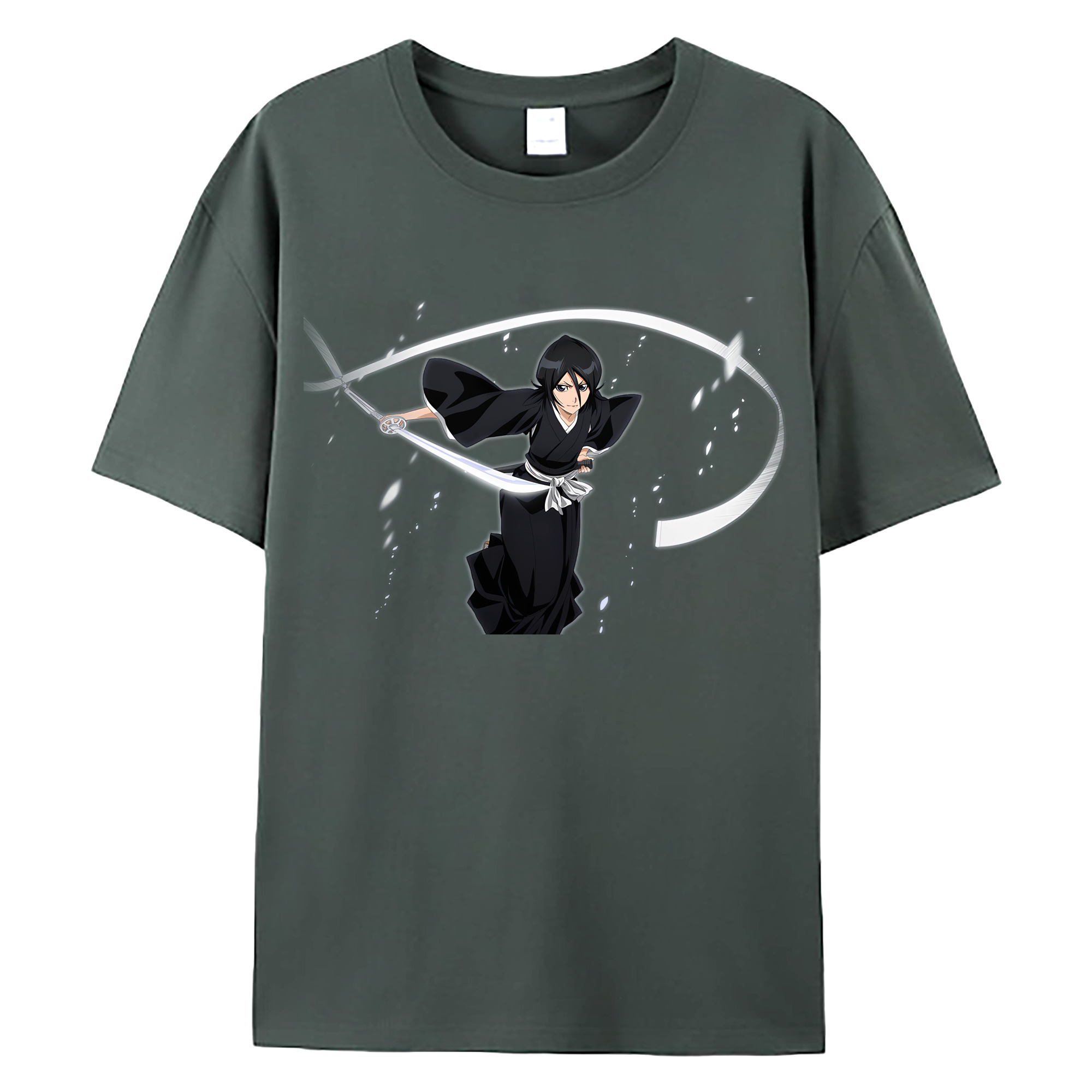 （画像用） ブリーチ 朽木ルキア BLEACH Kuchiki Rukia 綿100％ メンズ半袖Tシャツ｜肌触りやわらか＆通気性